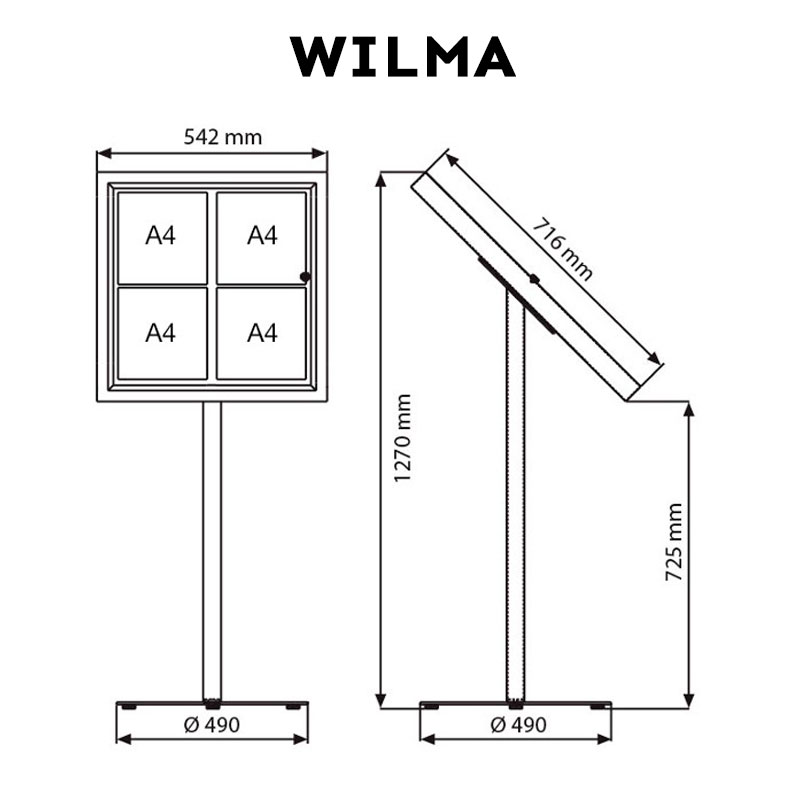 menus porta 4xA4 